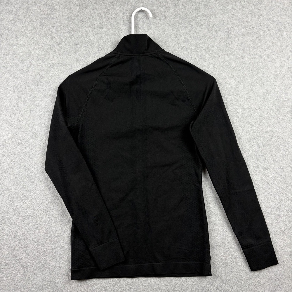 Figs Pullover Womens XS Black Seamless Mock Neck Medical Shirt 1/4 Zip Stretch - Picture 5 of 8